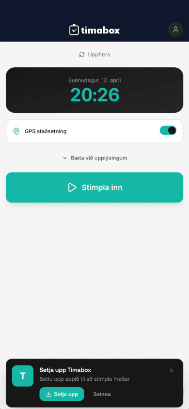 Tímabox á síma